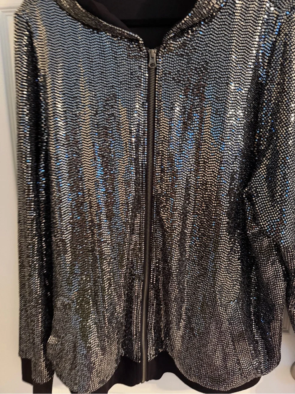 torrid Black Sequin Bomber Jacket - Picture 7 of 9
